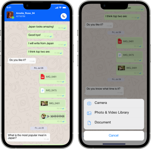 Chat with Customer