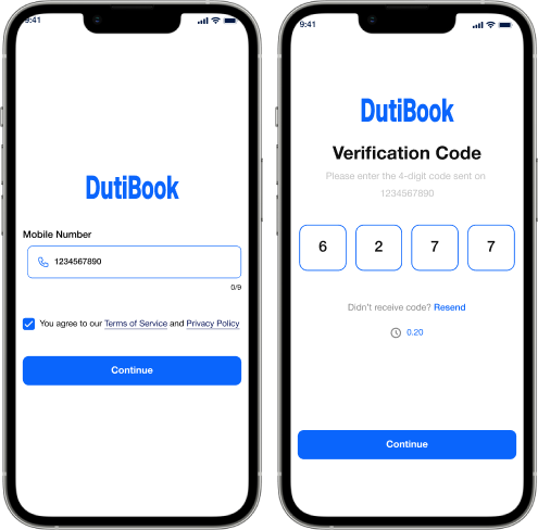 Create or Log In to Your Dutibook Account